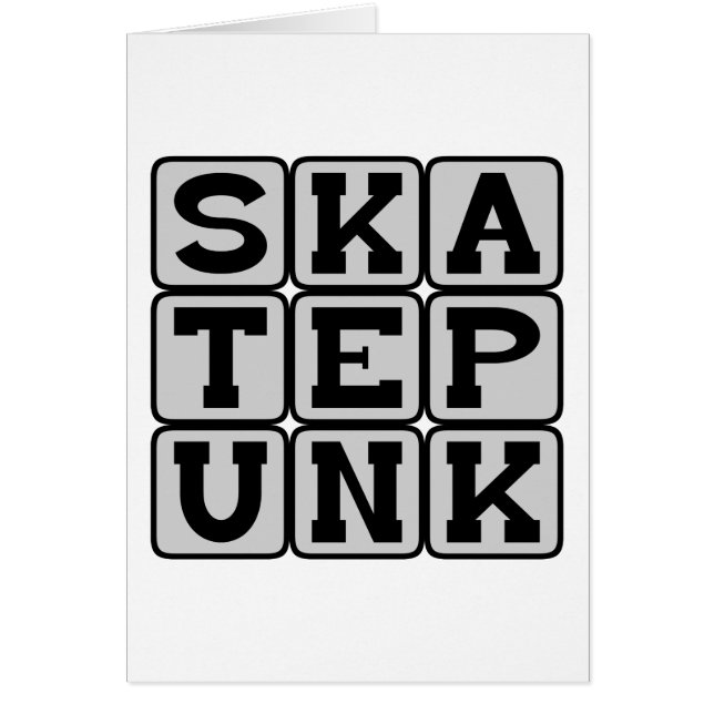 Skate Punk, Music Genre Hälsningskort (Framsidan)