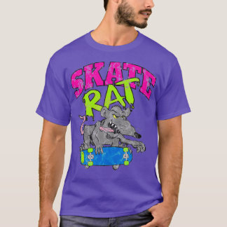 Skate Råtta Retro Distress Skateboarding T Shirt