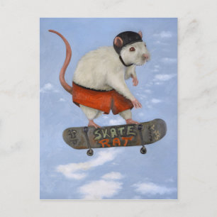 Skate Råtta Vykort