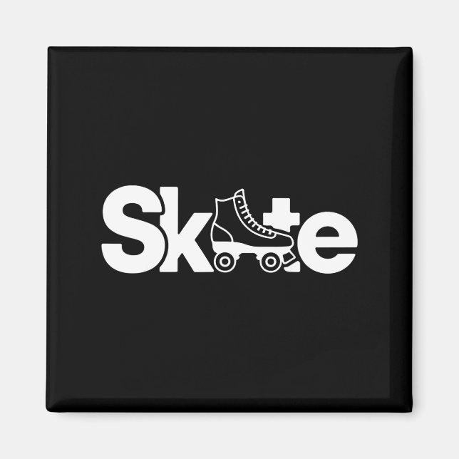 Skate Roller Skate Roller Skating Roller Skater  Magnet (Framsidan)