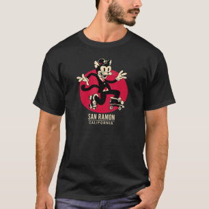Skate San Ramon Roller Skating Cat in A Kostym T Shirt