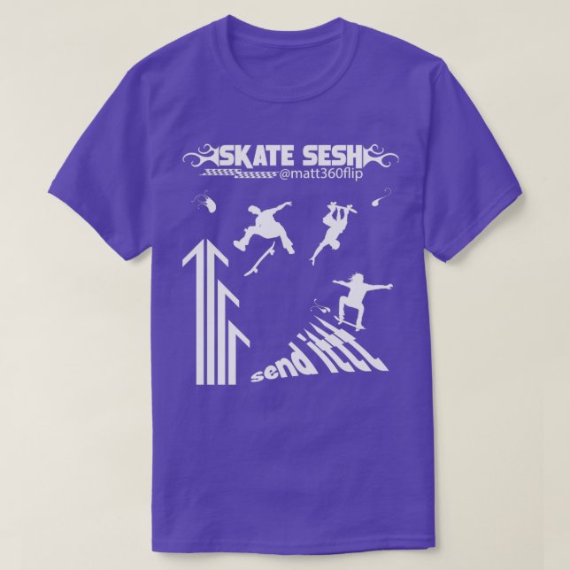 SKATE SESH Matt360Flip Edition Skateboarder Design T Shirt (Design framsida)