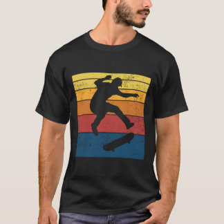 Skate Skateboard Skateboarding Retro Vintage Prese T Shirt