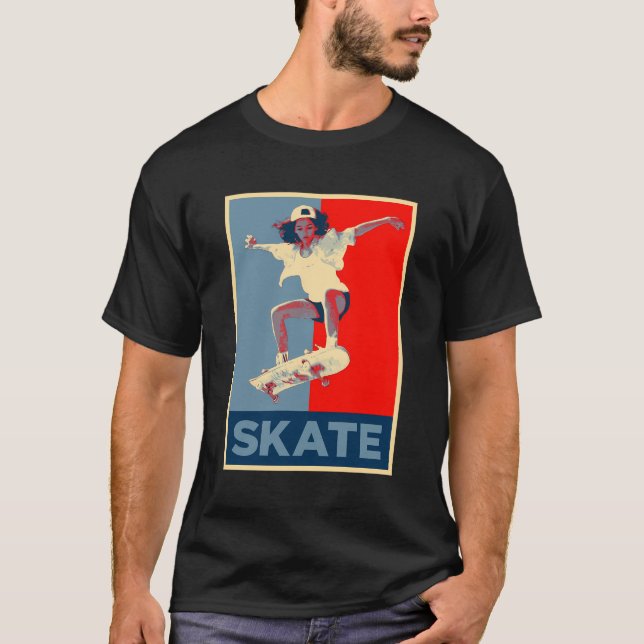 Skate - Street Art Skateboarding Pop Art Skater T Shirt (Framsida)