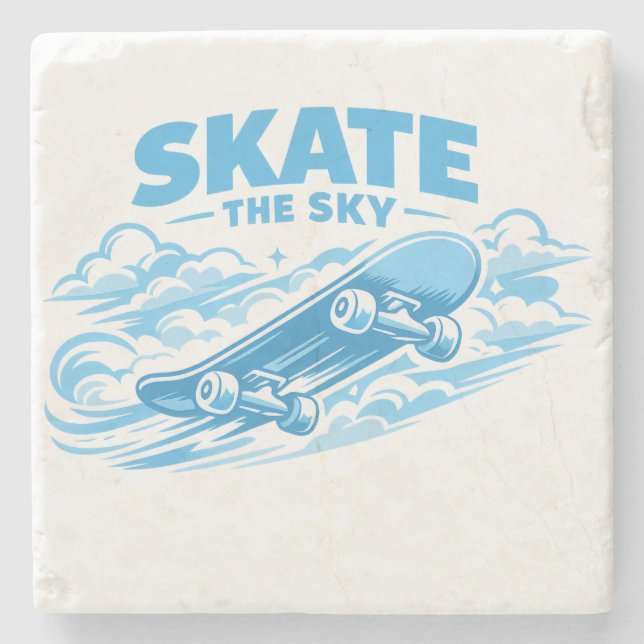 Skate The Sky – Blue Drift Stenunderlägg (Framsidan)