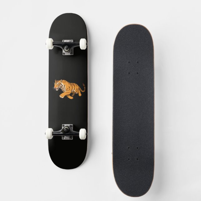 Skate Vibes Tiger Mini Skateboard Bräda 18,5 Cm (Framsida)