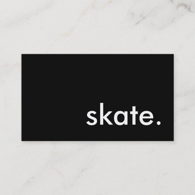 Skate. Visitkort (Framsida)