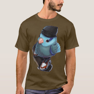 SKATEBIRD Skateboarding Parrot Cruising T Shirt