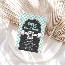 Skateboard 1 Coola 1:a födelsedagsinbjudan