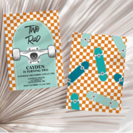 Skateboard 2 Rad Birthday-inbjudan Inbjudningar