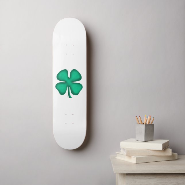 Skateboard 4 Löv Irish Klöver (Väggkonst)