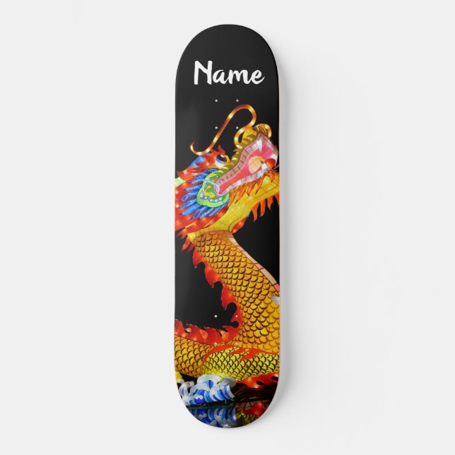 Skateboard, 8 1/4 Skateboard DECK Dragon Stil (Framsida)