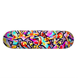 Skateboard-Abstrakt/diverse Konst-Grafitti galleri Skateboard Bräda 21,5 Cm