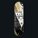 Skateboard abstrakt guld och Svart triangles<br><div class="desc">Skateboard abstrakt guld och Svart triangles</div>