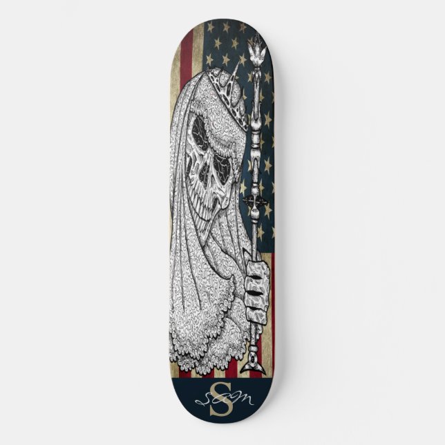 Skateboard American SMILING GIRLY Skull (Framsida)