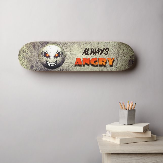Skateboard Angermoji Vintage (Väggkonst (Horz))