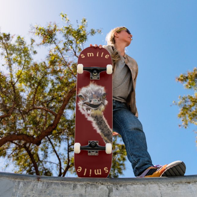 Skateboard anpassningsbar - Lycklig Ostrich - sjöm (Utomhus 1)