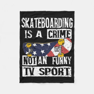 Skateboard är ett brott inte jag skateboard skate fleecefilt