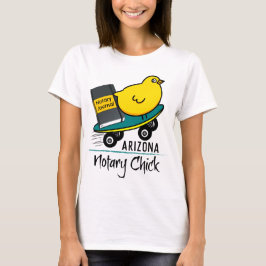 Skateboard Arizona, Mobile Notary Chick Riding Ska T Shirt