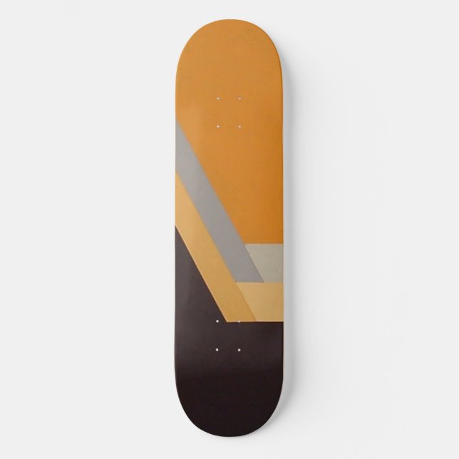 Skateboard ART DECO (tangerine) (Framsida)