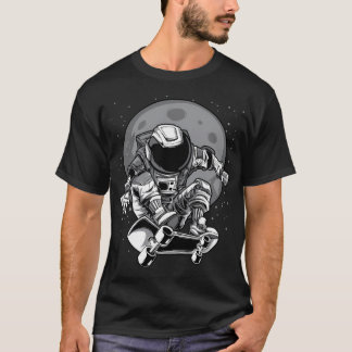 Skateboard Astronaut Art T Shirt