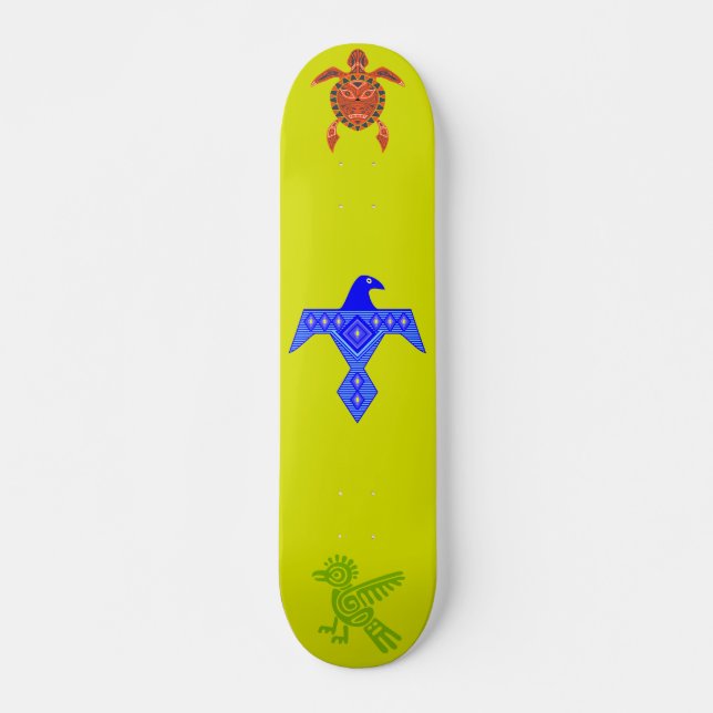 Skateboard, Aztec-symboler Mini Skateboard Bräda 18,5 Cm (Framsida)