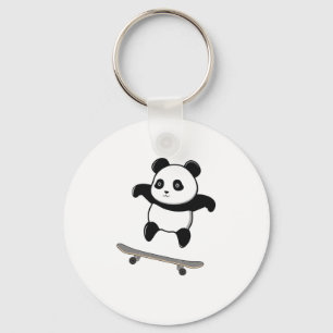 Skateboard baby Panda Nyckelring
