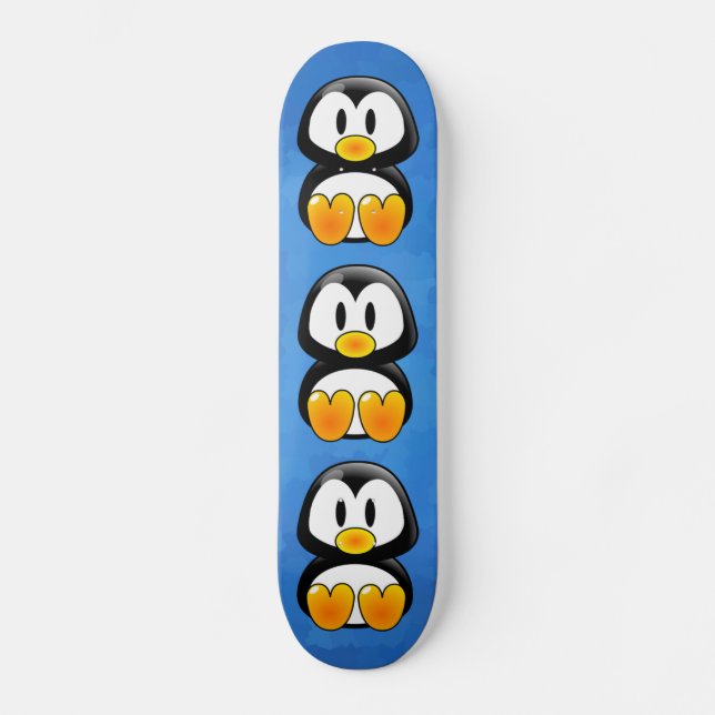 Skateboard baby penguin tux (Framsida)