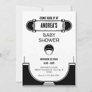SKATEBOARD BABY SHOWER INBJUDNINGAR