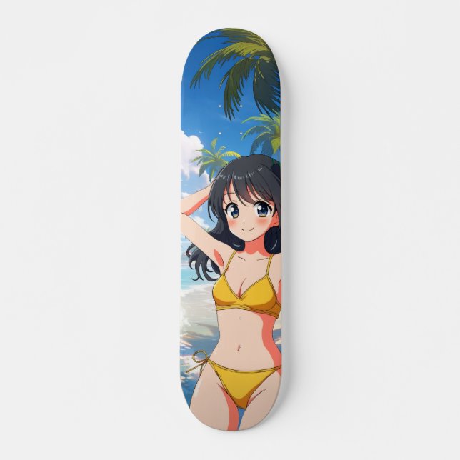 Skateboard Beach Animé Japonais (Framsida)