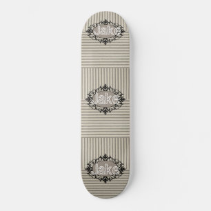 Skateboard Beige Black Rand