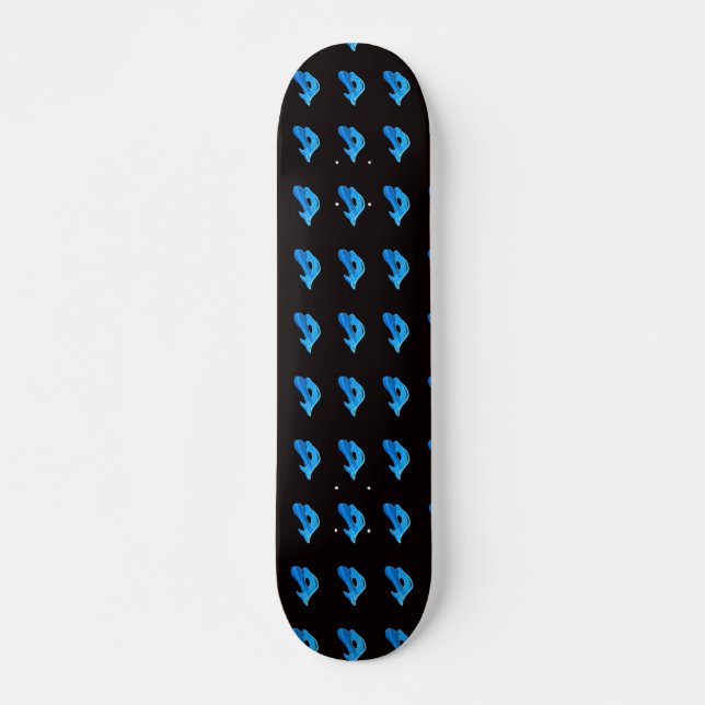 skateboard (blå sjöjungfruar) bräda 19,5 cm (Framsida)