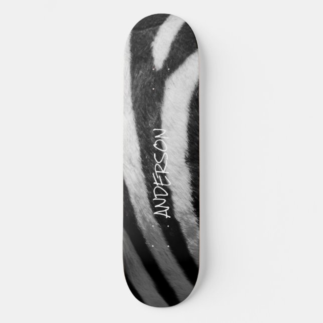 Skateboard Black and White Zebra (Framsida)