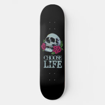 Skateboard Black Blue Skull POSTIVE ORD