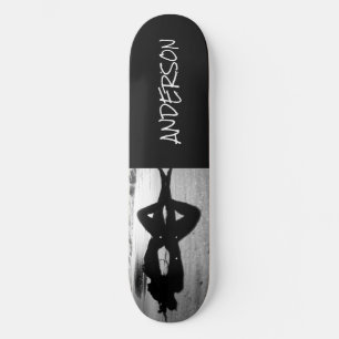Skateboard Black Dam i Beach