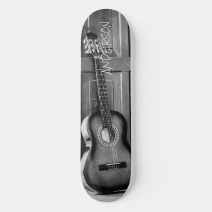 Skateboard Black Land Guitar 