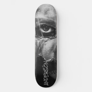 Skateboard Black Öga Skull