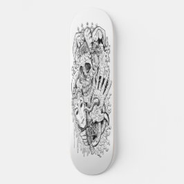 Skateboard Bläck Skeleton Court Jester