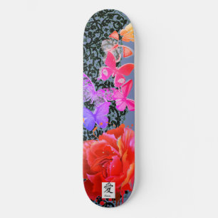SKATEBOARD BLACK SNÖRE BUTTERFLY OCH RO