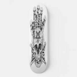 Skateboard Bläck Teckning Skullskal