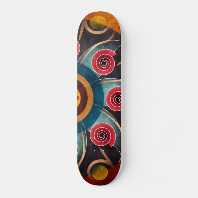 Skateboard blommigt Abstrakt Vector Art (Framsida)
