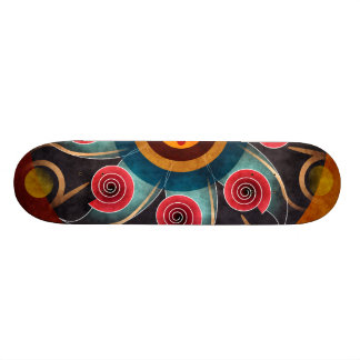 Skateboard blommigt Abstrakt Vector Art