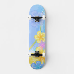 Skateboard-Blommigt Mini Skateboard Bräda 18,7 Cm