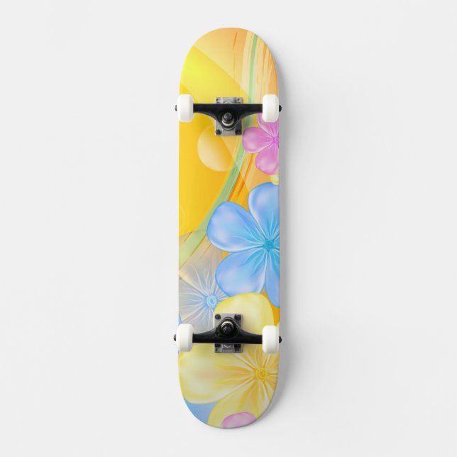 Skateboard-Blommigt Skateboard Bräda 21,5 Cm (Framsida)