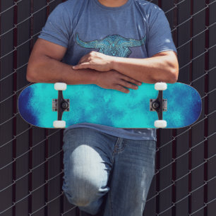 Skateboard Blue Cloud Effect