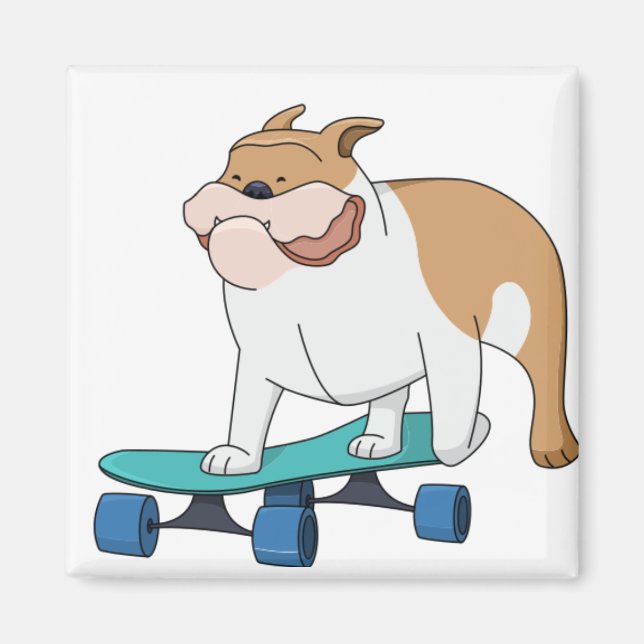 Skateboard bulldog magnet (Framsidan)