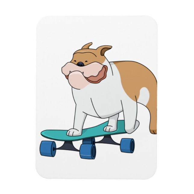Skateboard bulldog magnet (Vertikal)