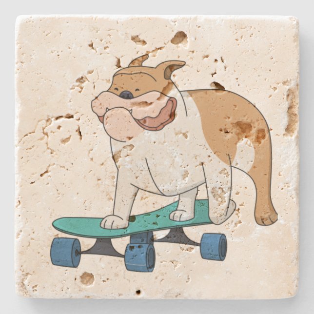 Skateboard bulldog stenunderlägg (Framsidan)