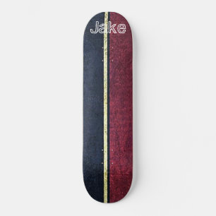 Skateboard Burgundy Black Guld