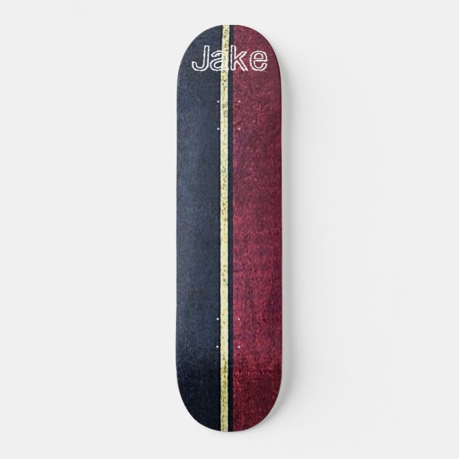 Skateboard Burgundy Black Guld (Framsida)